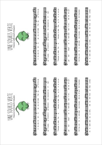 Une souris verte Partition gratuite